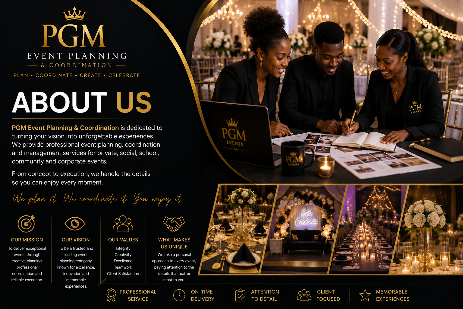 About PGM Event Planning & Coordination